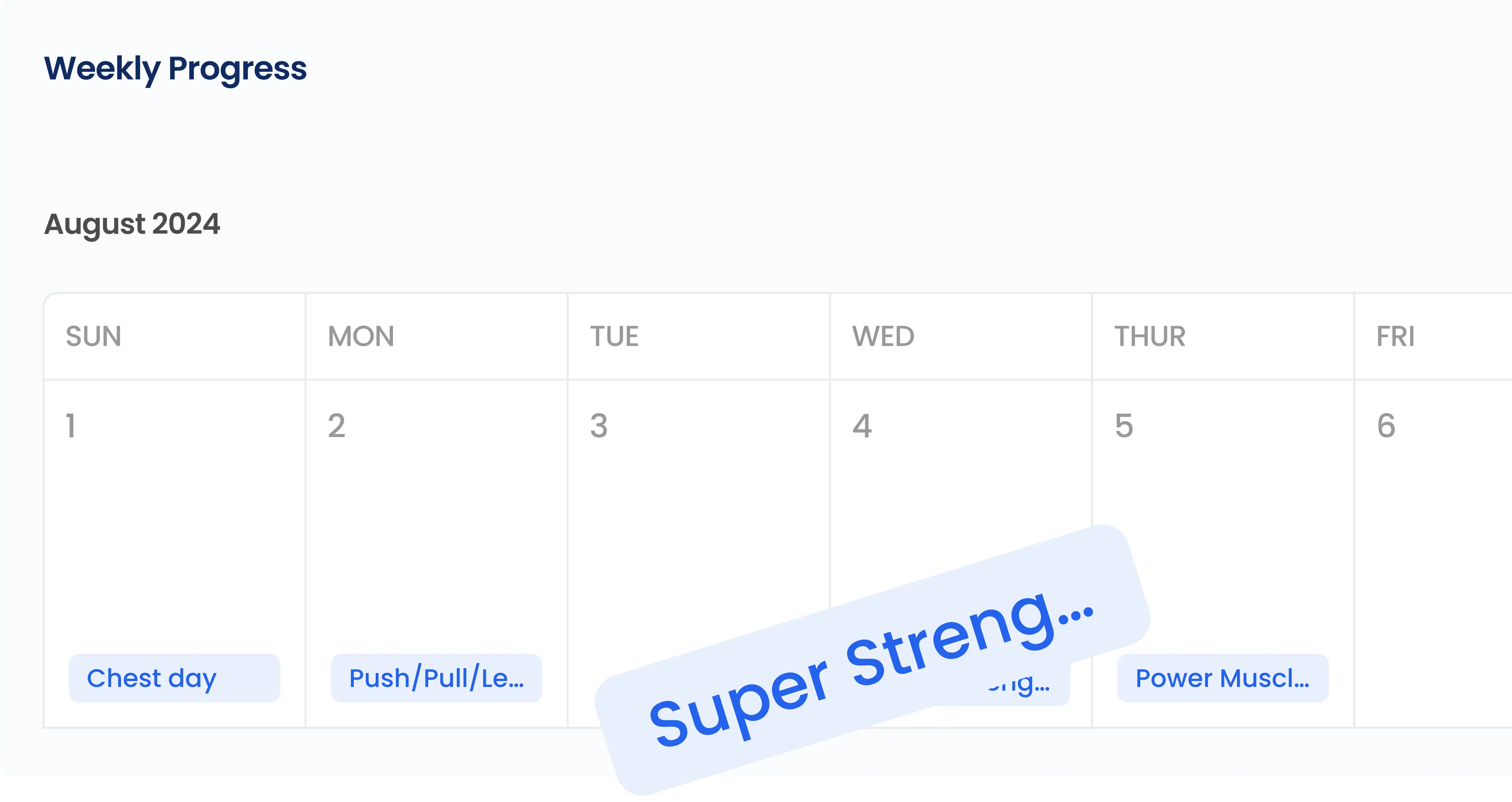 Tracking on Workout Plans